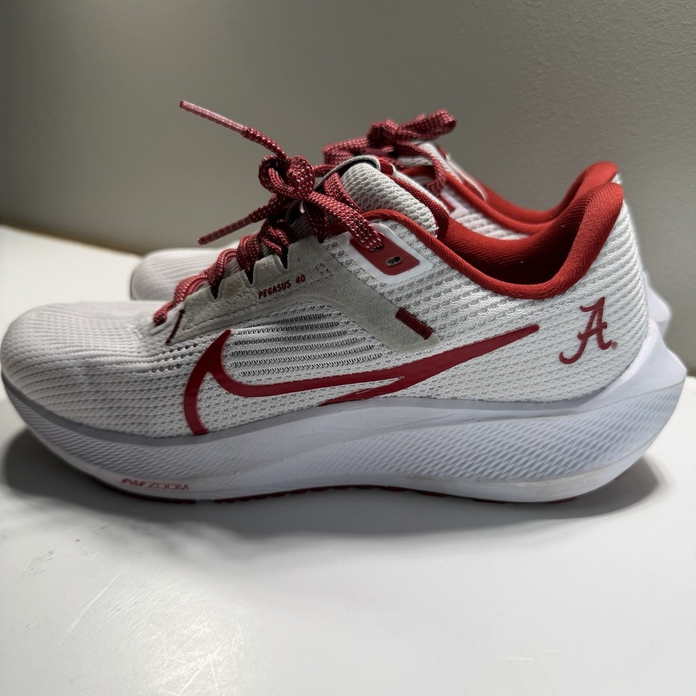 Nike Women's University Of Alabama Sneaker 5.5 White Grey Crimson - Picture 2 of 13